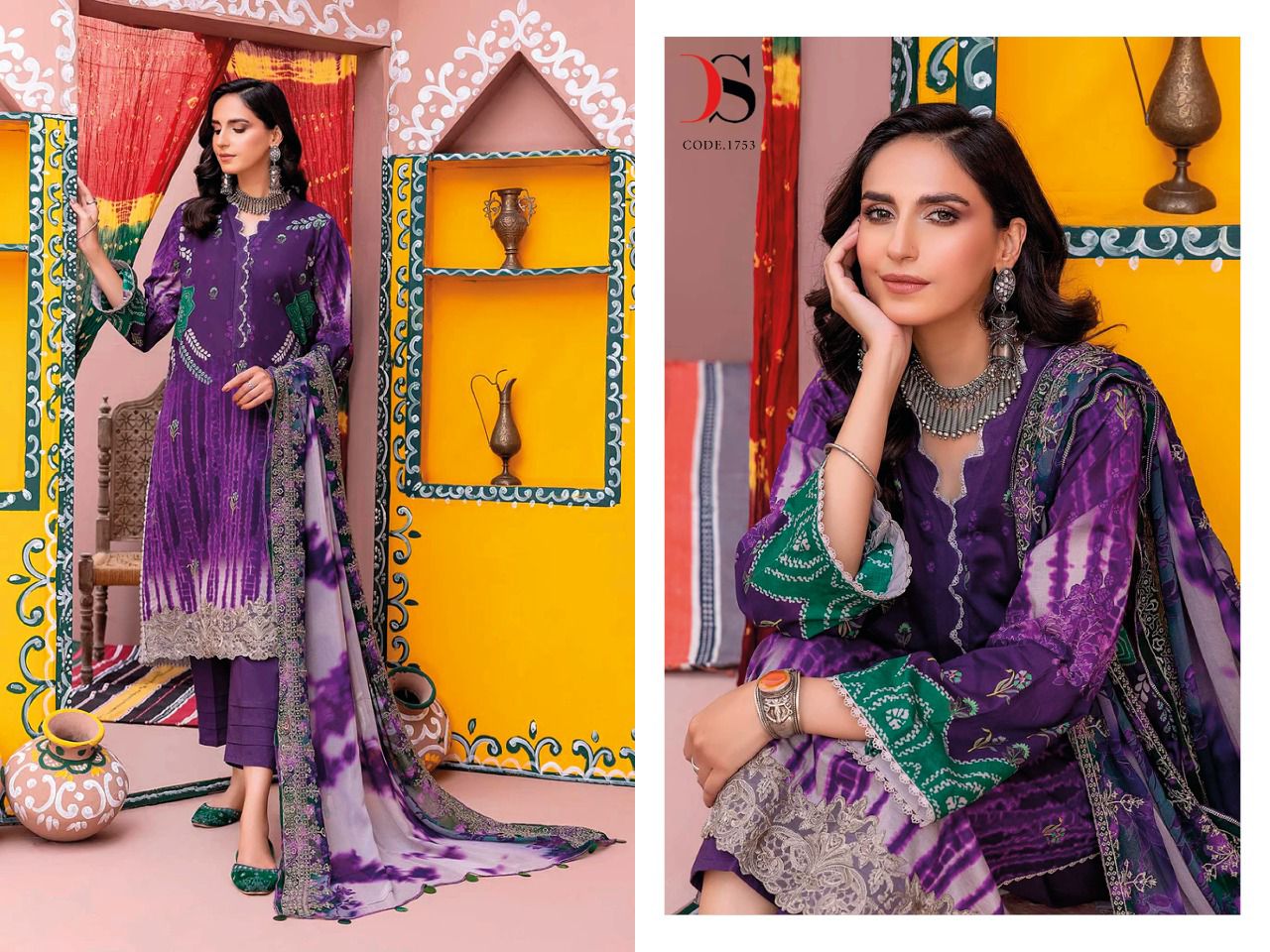 Deepsy Suits Chunri 22-2 Wholesale Cotton Pakistani Salwar Suits Catalog